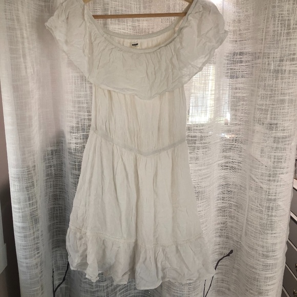 Garage Women's Off the Shoulder White Dress XS
